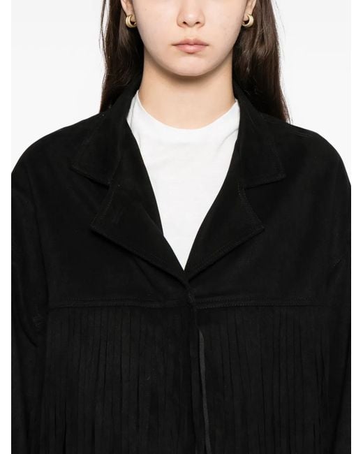 BLAKLACE Black Fringed Suede Jacket