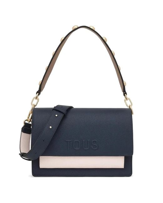 Tous Blue Embossed Shoulder Bag