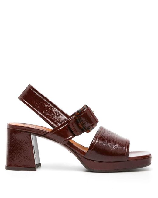 70mm Ginka leather sandals Chie Mihara de color Brown