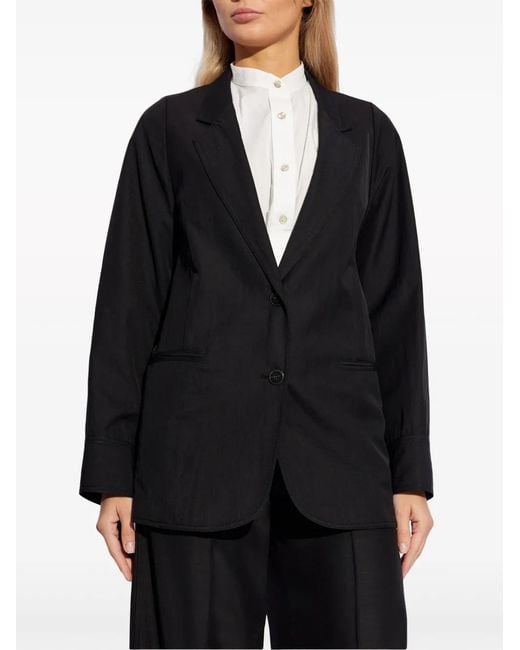 Forte_forte Black Single-Breasted Jacket