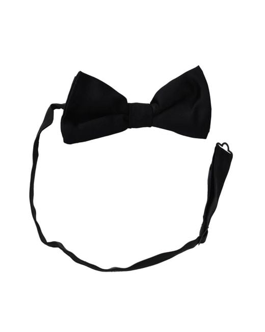Tombolini Black Silk Bow Tie for men