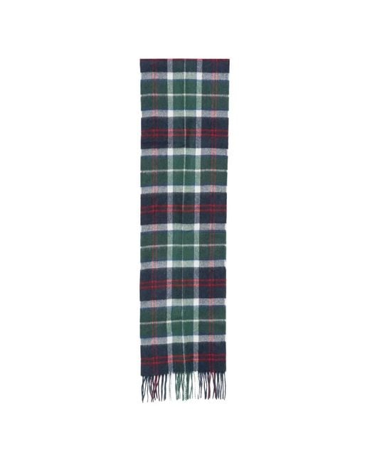 Barbour Blue Tartan Fringed Scarf