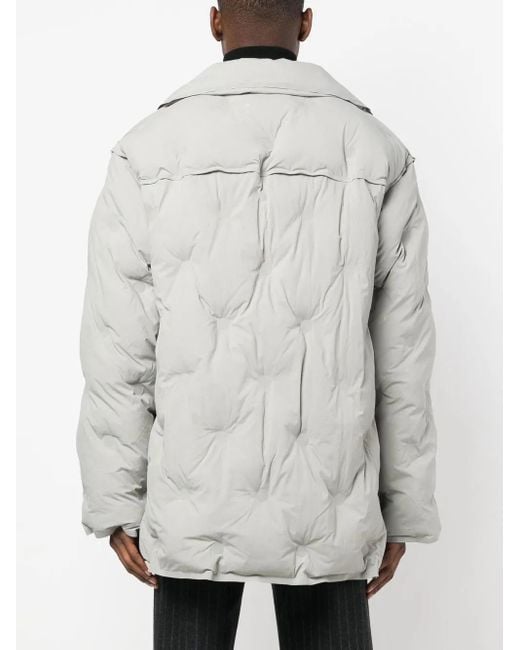 Maison Margiela Gray Single-Breasted Padded Coat for men