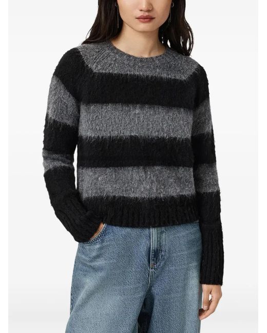 Pull À Rayures AllSaints en coloris Black