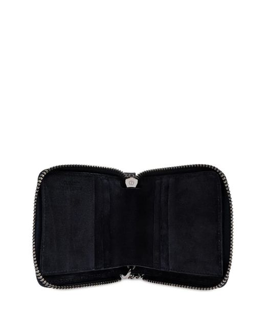 Giorgio Armani Blue Chain Zip Leather Wallet for men