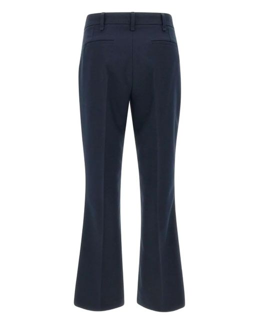 Liu Jo Blue Flared Cropped Trousers