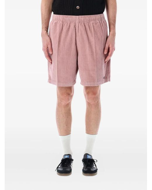 Obey Pink Corduroy Bermuda Shorts for men