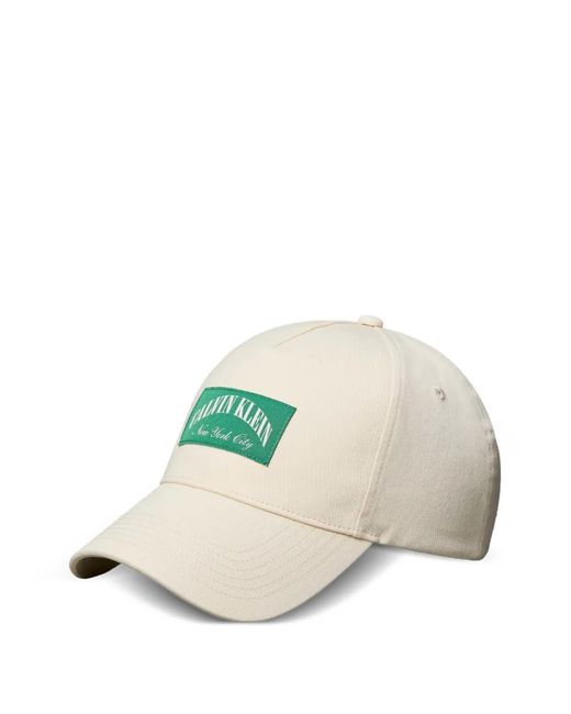 Calvin Klein Heritage Baseballkappe Mit Wappen-Patch in White für Herren