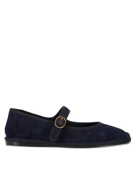 Polo Ralph Lauren Blue Buckle Ballet Flats