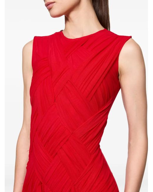 Atu Body Couture Red Emotional Braided Maxi Dress