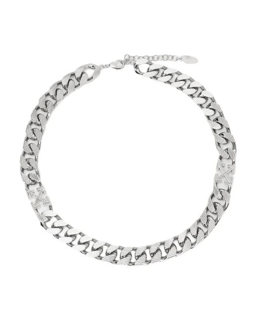 Collier Arrow En Chaîne Off-White c/o Virgil Abloh pour homme en coloris Metallic