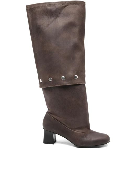 Paloma Wool Brown 50Mm Jolie Snaps Knee-High Boots