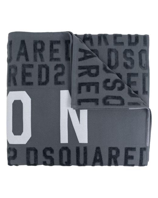 DSquared² Black Be Icon Beach Towel