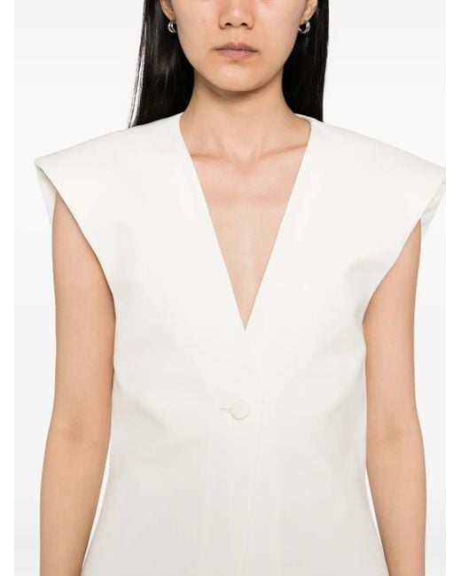 Rohe Wollen Gilet in het White