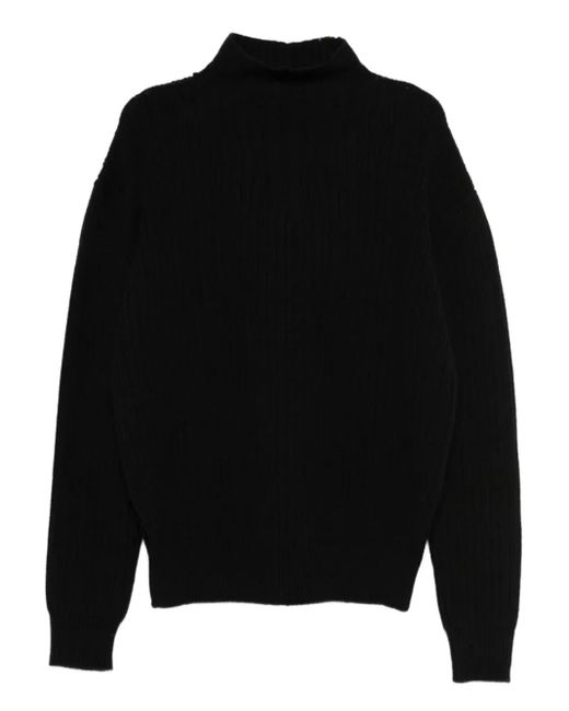 Rick Owens Black High-Neck Sweater for men