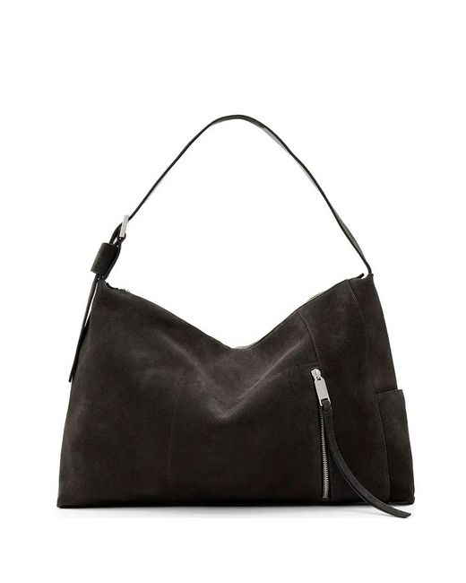 AllSaints Black Large Alba Shoulder Bag