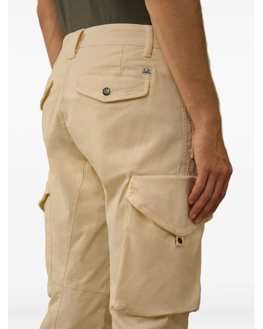 C P Company Natural Cargo-Pockets Trousers for men