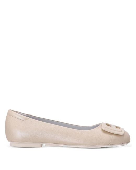 Hogan Pink H661 Patent-Leather Ballerina Shoes