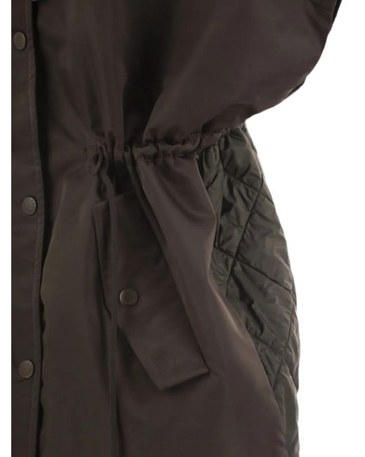 Weekend by Maxmara Black Origano Quilted Drawstring Gilet