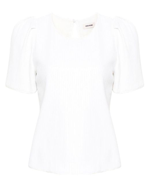 Zadig & Voltaire Tchao スパンコール Tシャツ White