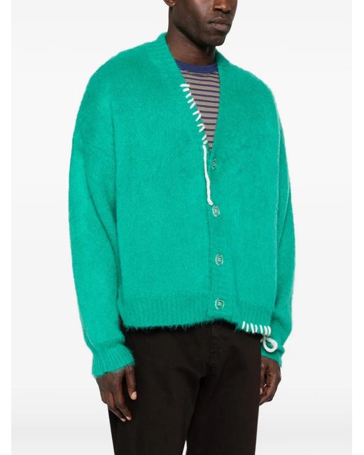 Bonsai V-Neck Oversized Cardigan in Green for Men | Lyst