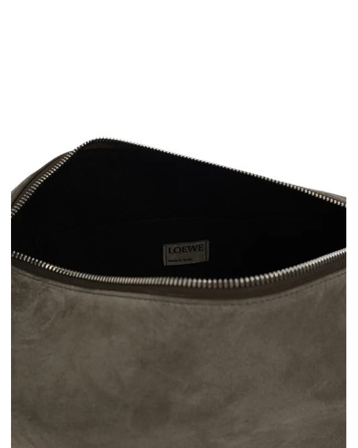 Loewe Gray Medium Loop Leather Shoulder Bag for men