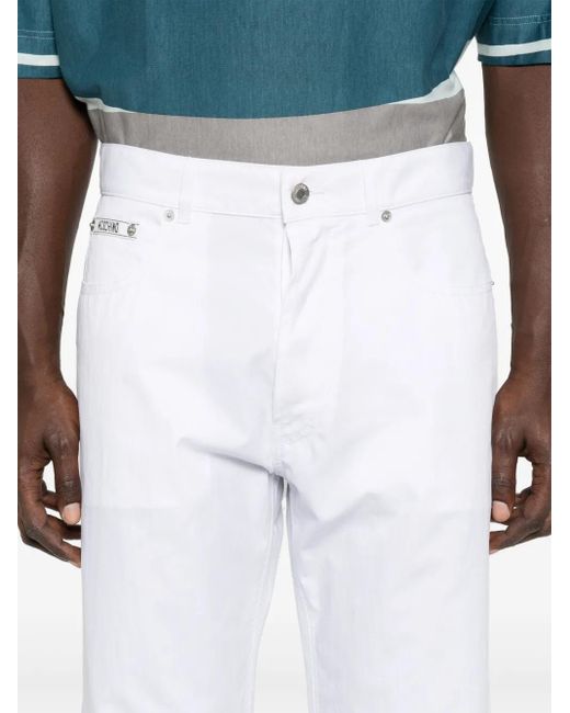 Moschino White Classic Trousers for men