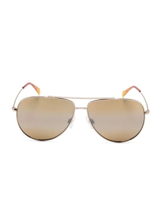 Lunettes De Soleil À Monture Pilote Maui Jim en coloris Natural