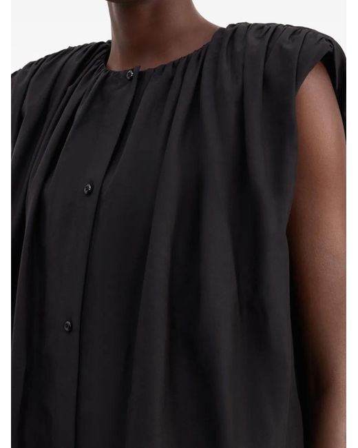 Loulou de Saison Black Button-Fastening Top