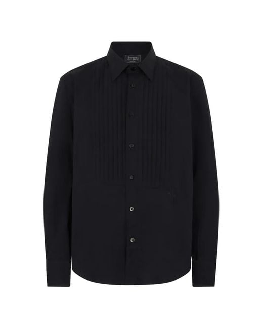 Billionaire Black Pleated Shirt for men