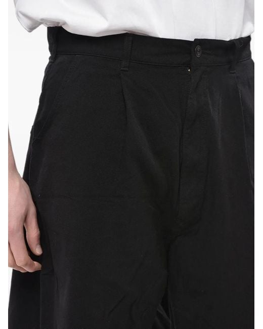 Junya Watanabe Black Pleated Knee-Length Shorts for men