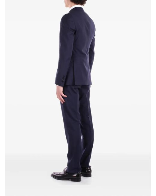 Emporio Armani Einreihiger Anzug aus Schurwolle in Blue für Herren