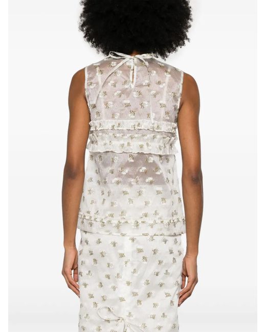 CECILIE BAHNSEN White Oksana Top