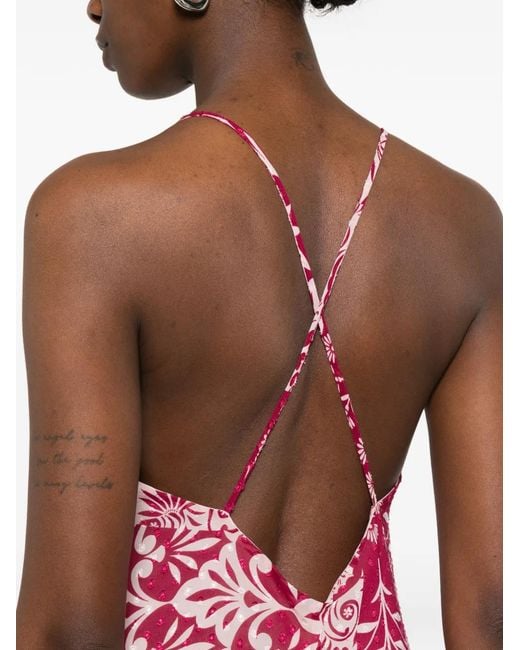 Emme Pink Radura Floral Cami Midi Dress