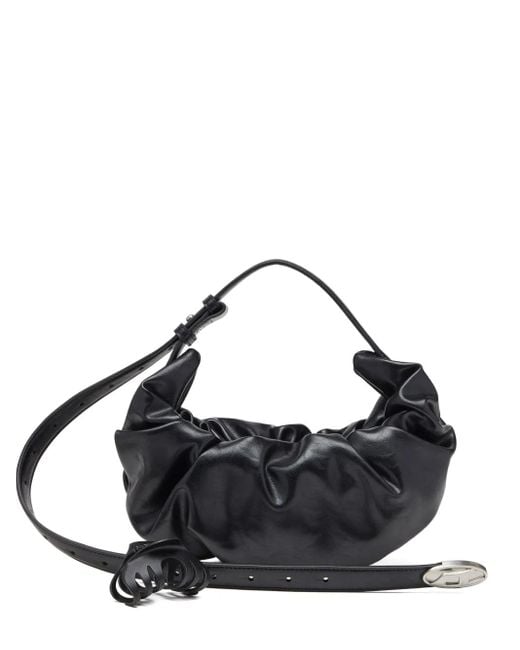 DIESEL Black Grab Small Hobo Bag