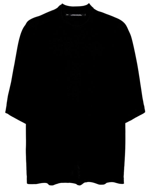 Julius Black Raglan-sleeves Cotton T-shirt for men
