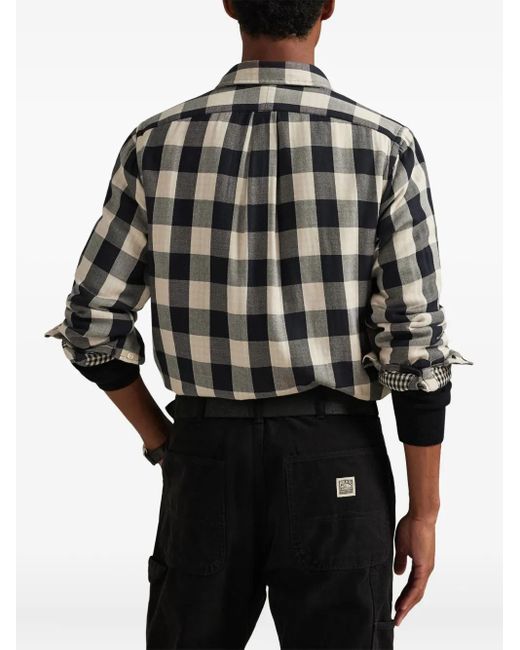 Polo Ralph Lauren Blue Polo Check Shirt for men