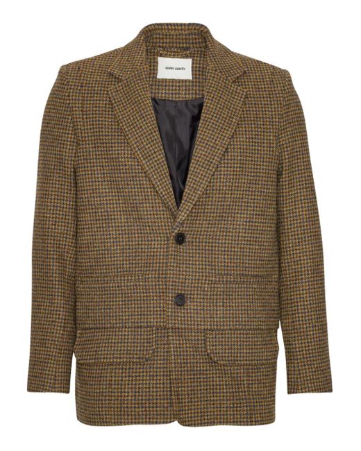 Henrik Vibskov Green Houndstooth Two-Button Blazer for men