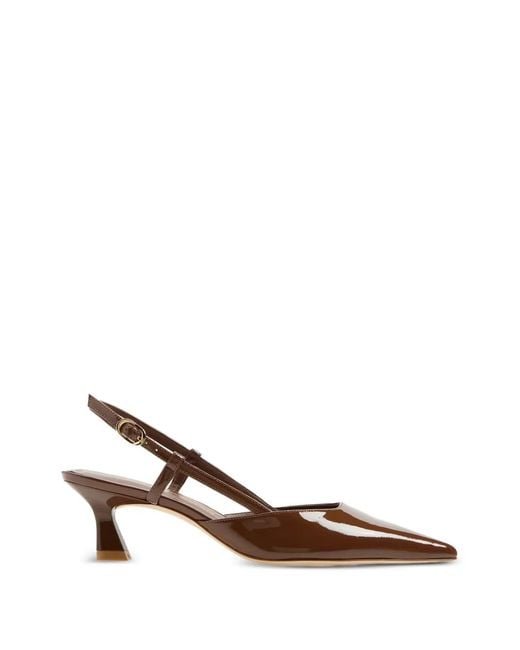 Stuart Weitzman Brown Slingback Pointed Pumps