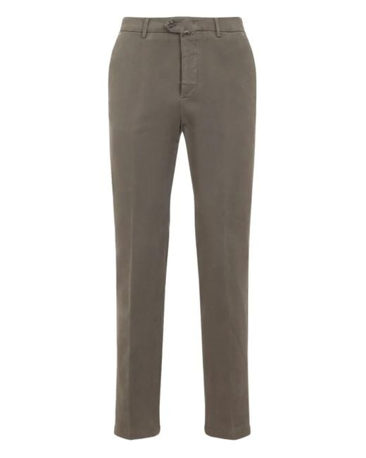 Kiton Gray Button Trousers for men