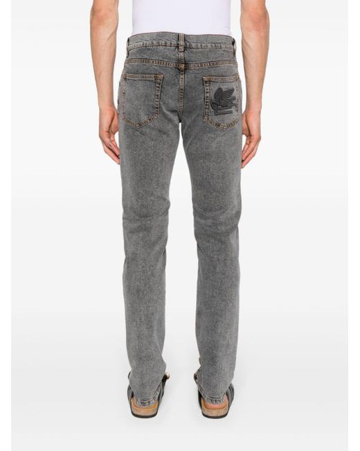Etro Tapered-Jeans mit Acid-Wash-Effekt in Gray für Herren