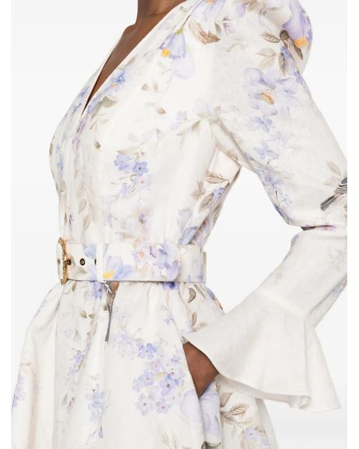 Zimmermann White Luna Mini Dress