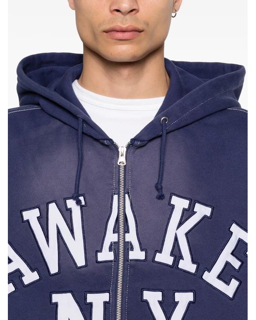 AWAKE NY Blue Sweat À Capuche Collegiate Arch for men
