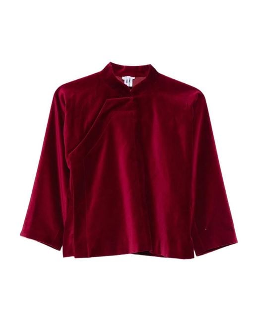 Comme des Garçons Red Stand Collar Blouse