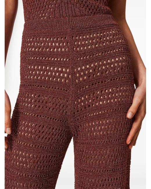Twinset Purple Knitted Trousers