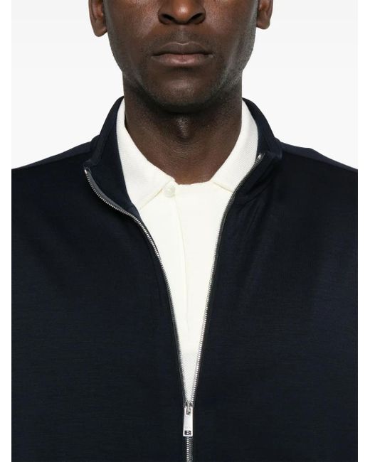 Zegna Black Zip-Up Sweatshirt for men