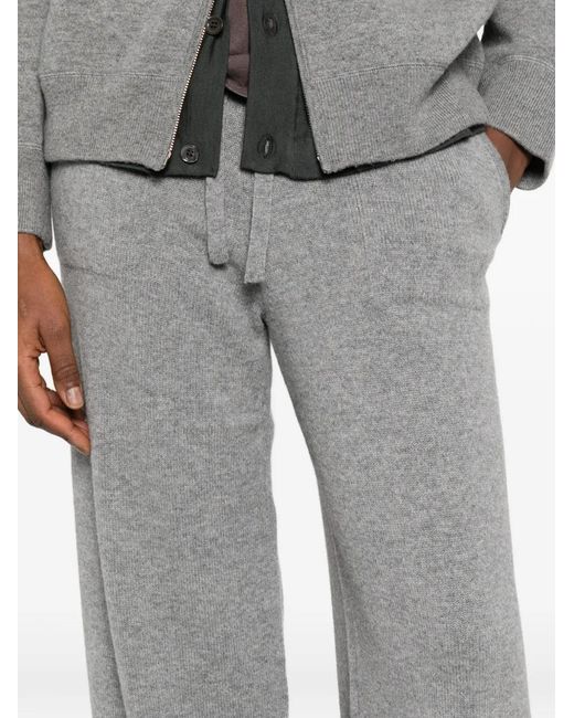 Max Mara Gray Pietra Drawstring-Waist Track Pants