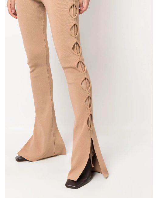 ANDREADAMO Flared Broek in het Natural
