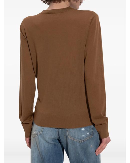 DSquared² Brown Wool Sweater