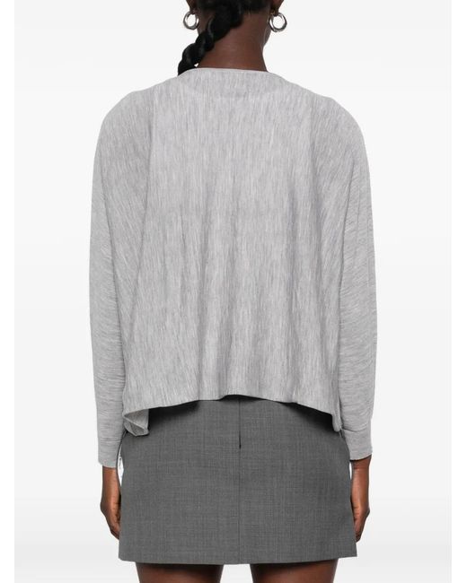 Liviana Conti Gray Button-Up Cardigan